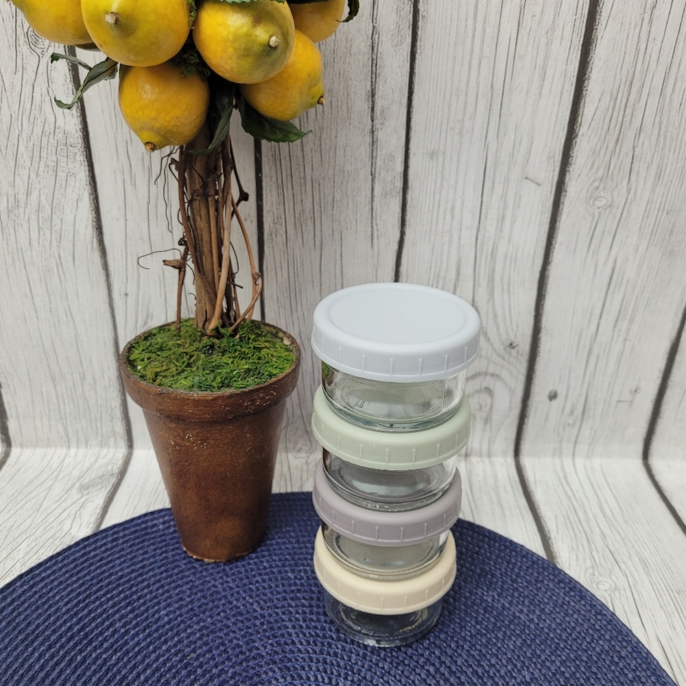 Salad Dressing Container To Go, 2.7 oz Glass Small Jars with Lids